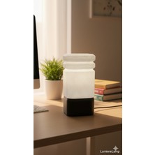 Zervano Cubic Aura Ince Örgülü Modern Komodin Masa ve Çalışma Lambası