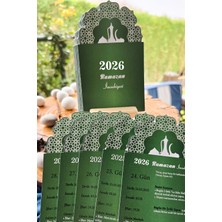 Yunus Copy Yeşil Ramazan Motifli İLLERE GÖRE GÜNLÜK İMSAKİYELİ Ramazan Takvimi.