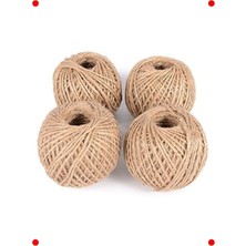 MarkEntegra 4 Adet 100 Mt. Doğal Jüt Ipi - Süsleme & El Işi Için