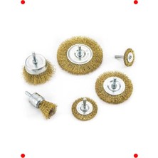 MarkEntegra Matkap Uyumlu Tel Fırça Seti - 6'lı Tezleyici