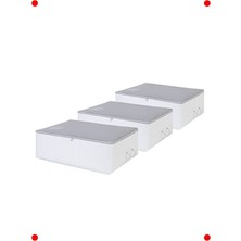 MarkEntegra 3'lü Büyük Boy Baza Altı Hurç Seti, Gri Renk