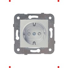 MarkEntegra Beyaz Topraklı Priz, Çocuk Korumalı, Hızlı Bağlantı