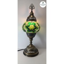 Zemaris Hediyelik El Yapımı Otantik Mozaik Masa Lambası (Yüksek Boy)