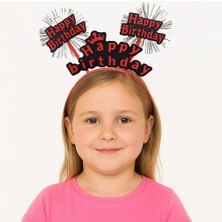 Shopwave Doğum Günü Kutlaması Için Kırmızı Taç – Işıltılı Yazılı Parti Tacı