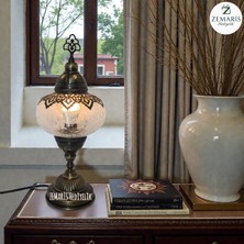 Zemaris Hediyelik El Yapımı Otantik Mozaik Masa Lambası (Yüksek Boy)