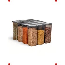 MarkEntegra 12'li Kare Erzak Saklama Kabı - 1900ML Antrasit
