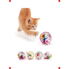 MarkEntegra Peluş Fareli Oyun Topu, Metal Kafesli, 6 cm