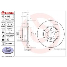Brembo 09C64911 - Fren Dıskı On Bmw E81 E82 E87 E88 E90 E91 E92 Z4 E89
