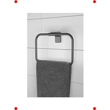MarkEntegra Banyo Kare Hk - Paslanmaz Siyah Askı