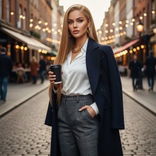 Bigelal Düz Front Lace Gerçek Tül Peruk / Sıcak Karamel / 70/75CM