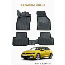 Black Gold Volkswagen Golf 8 Tsi 2019+ ile Uyumlu 3D Oto Paspas Premium
