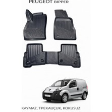 Black Gold Peugeot Bipper ile Uyumlu 3D Oto Paspas Premium