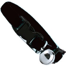 Bigelal Kedi Boyun Tasması Kadife Dokulu Çanlı 1*30 cm Siyah