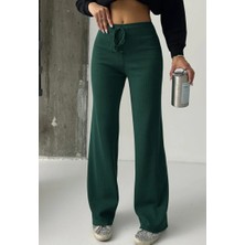 Bigelal Fit Comfort Bej Salaş Pantolon Petrol Yeşili