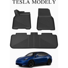 Black Gold Tesla Model Y / Tesla Juniper Uyumlu 3D Oto Paspas Premium