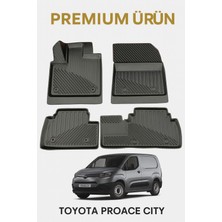 Black Gold Toyota Proace City Uyumlu 3D Oto Paspas Premium