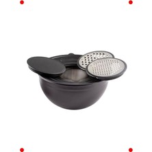 MarkEntegra 5 Parça Siyah Rendeli Çok Amaçlı Saklama Kabı Seti