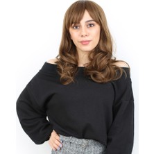 Bigelal Dalgalı Perçemli Orta Boy Fiber Sentetik Peruk / Kumral