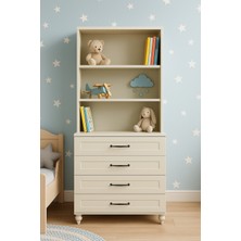 Alin Mdf Çekmeceli Şifonyer ve Kitaplık Set
