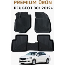 Black Gold Peugeot 301 2012+ Uyumlu 3D Oto Paspas Premium