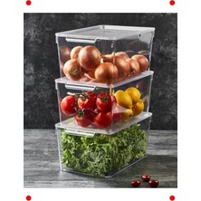 MarkEntegra Kırılmaz Akrilik Kapaklı Buzdolabı Organizeri Xxl