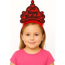 Skygo Kırmızı Happy Birthday Prenses Tacı – Doğum Günü Taç Aksesuarı