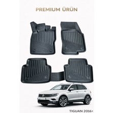 Black Gold Volkswagen Tiguan 2016+ ile Uyumlu 3D Oto Paspas Premium