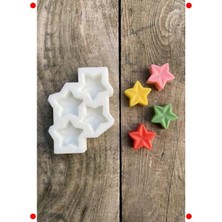 MarkEntegra Yıldız Şekilli Mini Mum Kalıbı - 4'lü Silikon Set