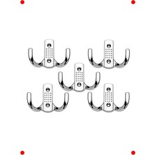 MarkEntegra 5 Adet Metal Duvar Askısı | Dekoratif Portmanto Kancası