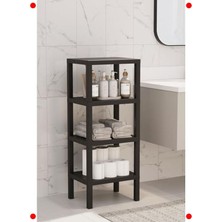 MarkEntegra Siyah 4 Katlı Çok Amaçlı Düzenleyici Raf