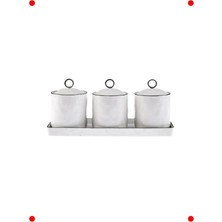 MarkEntegra 3'lü Modern Mutfak Baharat Saklama Takımı