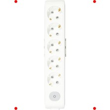 MarkEntegra Beşli Anahtarlı Topraklı Klemensli Priz Gruplama