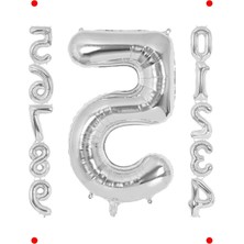 MarkEntegra Gümüş Renk 5 Rakamı Folyo Balon - 102 cm