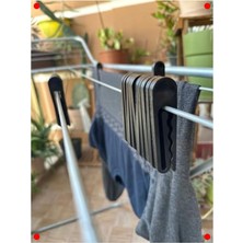 MarkEntegra 20 Adet Iz Bırakmaz Dayanıklı Çok Amaçlı Mandal (Siyah)