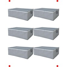 MarkEntegra 6 Adet Büyük Boy Çizgili Hurç Seti - Baza Altı Düzenleyici