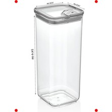 MarkEntegra Pratik Kare Saklama Kapları Seti (3X1700 Ml)