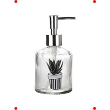 MarkEntegra Kaktüs Desenli Cam Sıvı Sabunk - 300ML