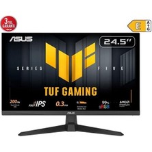 Asus 24.5" Fast IPS Tuf Gamıng VG259Q5A 0.3ms 200Hz Hdmı-Dp Gaming Monitör (1920 x 1080) Outlet (Kutu Açık)
