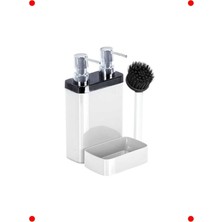 MarkEntegra Krom Kapaklı Sıvı Sabun ve Deterjan Seti