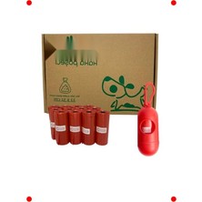 MarkEntegra Kırmızı Kedi Köpek Kaka Poşeti ve Kapsül Seti (180 Adet)