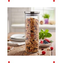 MarkEntegra Vakum Kapaklı Borosilikat Cam Kanoz, 1 Litre