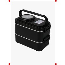 MarkEntegra Paslanmaz Çelik 2 Katlı 4 Bölmeli Yemek Kabı 1200 ml