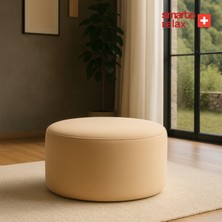 Smarto Relax Puf Babyface Kumaş Yuvarlak Puf 60×45 cm