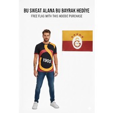 Galatasaray Lisanslı Unisex Siyah Arma T-Shirt Bayrak Hediyeli