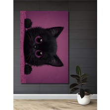 Teona Ahşap Gızemlı Siyah Kedi Sanat Ev,antre,salon,ofis,mutfak,yatak Odası Tablosu Ahşap Dekoratif