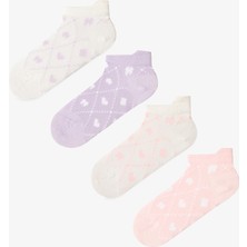 Penti Renkli Kız Çocuk Softy Hearts 4'lü Patik Çorap