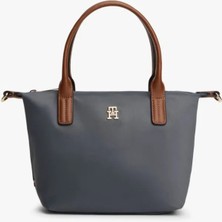 Tommy Hilfiger Kadın Popette Mini Kontrast Saplı El Çantası - Gri