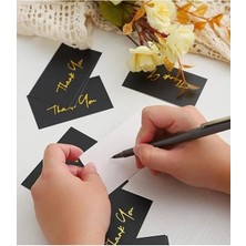 Naturevo Varak Altın Baskı Teşekkürler Kartı 100 Adet 300 gr