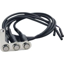 Motobisavm Sis Farı Düğmesi Üçlü - Ayna Bağlantılı