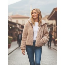 Barbora Peluş Kışlık Şık Ceket